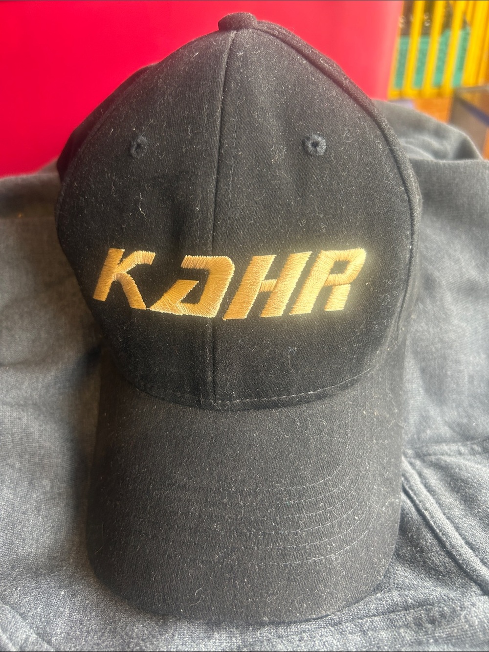 Kahr Firearms Black and Gold Embroidered Baseball Cap hat new